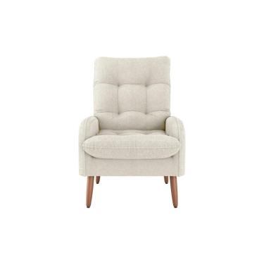 Imagem de Poltrona Cadeira Decorativa Nantes Bege Matrix