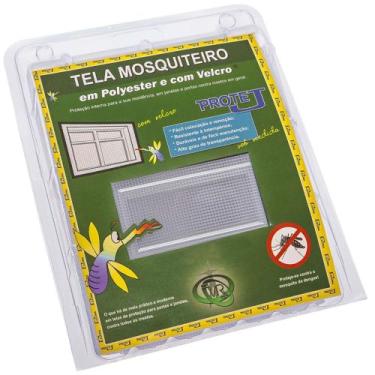 Imagem de Tela Mosquiteiro Cinza com tiras autocolantes 1,25 x 1,05 Metros - 401