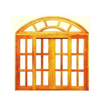 Imagem de Janela de Correr Colonial Vidrinho - Madeira Maciça - Angelim