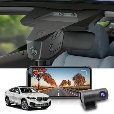 Imagem de Fitcamx Câmera frontal 4K + traseira 1080p adequada para BMW X6 2020 2021 2022 2023 G06 Sdrive40i Xdrive40i M50i (HD2-1228), visual OEM, gravação de loop duplo, WiFi e aplicativo, G-Sensor, fácil de