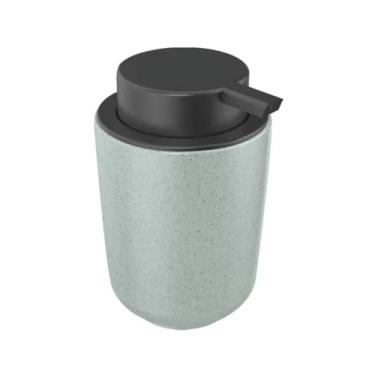 Imagem de Ou Porta Sabonete Líquido em Cerâmica 250ml Branco Marmorizado Linha Osaka