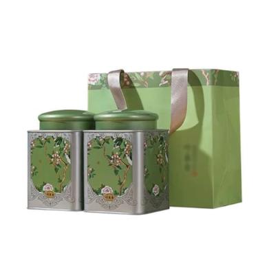 Imagem de Latas vazias de folha de flandres de metal, potes de chá, lata de café, latas de chá herméticas e soltas para café, açúcar, chá