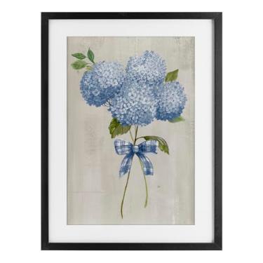 Imagem de Stupell Industries Hortênsia amarrada com um laço preto impressão emoldurada sob vidro design por Nan, 23 x 17