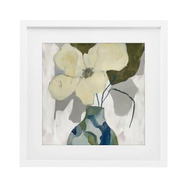 Imagem de Stupell Industries Estampa emoldurada branca Boho Modern Petals Under Glass por Elara Yasna, 40,6 x 40,6 cm