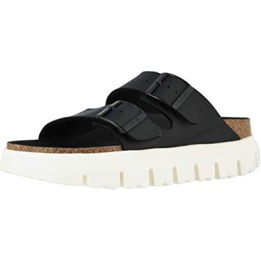 Imagem de Sandália feminina Birkenstock Arizona grossa, Damasko Black Birkoflor, 9-9.5 Narrow Women/7-7.5 Narrow Men