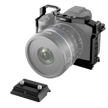 Imagem de SIRUI Gaiola de câmera para Canon EOS R50, vem com placa de liberação rápida 2 em 1 para tipo Arca ou Manfrotto, base embutida para ARCA, Cold Shoe, trilho NATO e furos roscados, AM-EOSR50