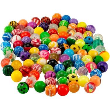 Imagem de Bouncy Balls OBTANIM 100 peças coloridas High Bouncing 27mm