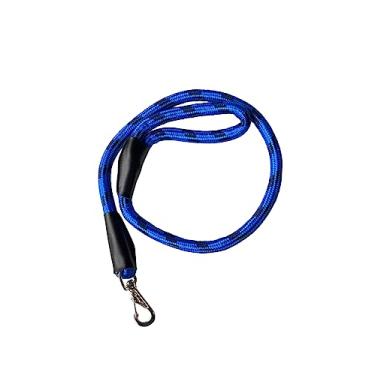 Imagem de Guia Para Cachorros,Longa 1,00m,Fina 6mm,Guia de Corda para Cães, Reforçada e Resistente,Caminhadas e Viagens,Azul
