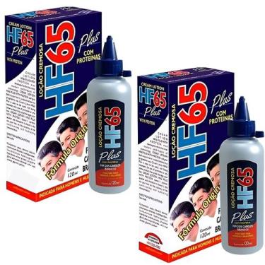 Imagem de Kit 2 Loção Restauradora HF65 Plus Tonalizante Capilar Unissex Cremosa