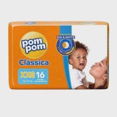 Imagem de KIT 5 FRALDA POMPOM CLASSICA JUMBO XXG 16 = 80 un