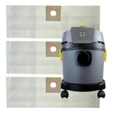 Imagem de SACO FILTRO DESCARTÁVEL PARA ASPIRADOR DE PÓ KARCHER NT 585 Contém 3 unidades