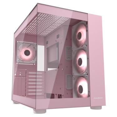Imagem de Caixa PC Gaming | FV150RGB Mini-ITX, Micro-ATX e ATX, câmara dupla, compatível com GPU de 400 mm, ARGB, refrigeração avançada, até nove ventoinhas (rosa)
