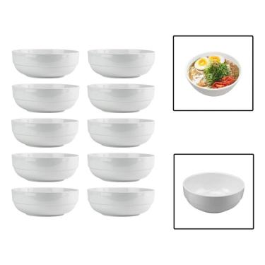 Imagem de Kit 10 Tigelas Bowl 700Ml Melamina Cumbuca Caldo Sopa Salada
