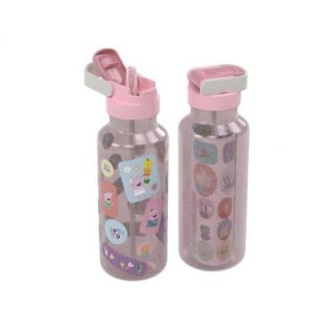 Imagem de Garrafinha Personalizável com Canudo Peppa Pig 600ml Plasutil - Plásut