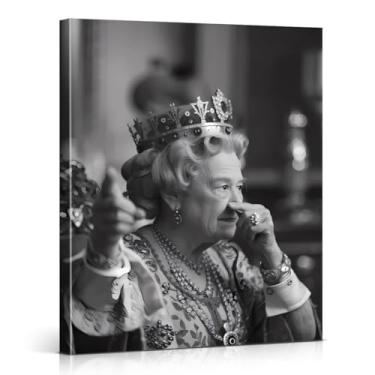 Imagem de Arte de parede de banheiro engraçada vintage Queen Stinky Face Picture Wall Decor Presente de banheiro feminino pôster humor 20 x 25 centímetros