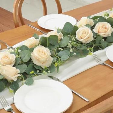 Imagem de 2,2 m, planta artificial, folhas de eucalipto, videiras, mesa, guirlanda, planta falsa, faça você mesmo, decoração de quarto de festa de casamento (1 peça)