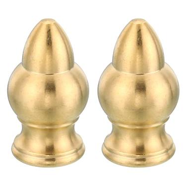 Imagem de M10 Thread Lamp Finial Cap Knob, 2 pacotes de latão, cúpula, Harpa, tampas de parafuso, luminária de decoração para candeeiros de mesa, lâmpadas de chão 17,5 x 31 mm