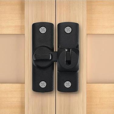 Imagem de Fechaduras criativas para portas deslizantes gavetas de janela armário fechaduras de liga de alumínio parafuso de fivela de porta anti-roubo ferramentas de hardware doméstico preto 7,5 * 2,3 * 2,5 cm