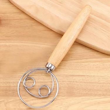 Imagem de Batedor de massa de aço inoxidável, batedor de pão, batedor de massa de 24 cm para assar, pão, bolo, salada