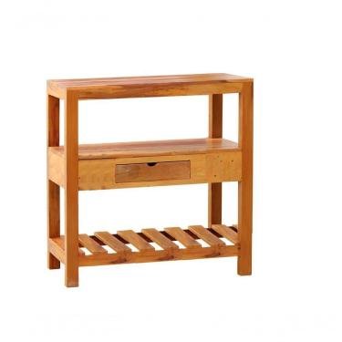 Imagem de Aparador Ilha 80 Cm Madeira Maciça Natural C- Gaveta