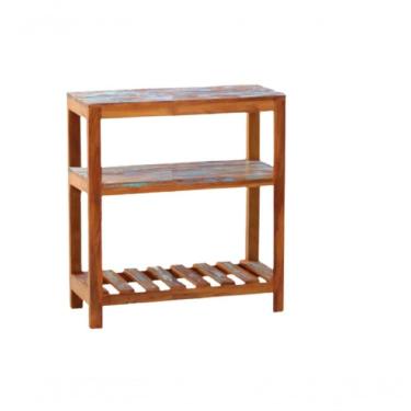 Imagem de Aparador Ilha Bancada 80 Cm Madeira Maciça Pátina