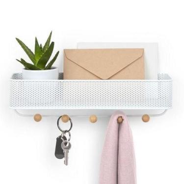 Imagem de Estique Porta Chaves e Organizador Clean Umbra, Branco