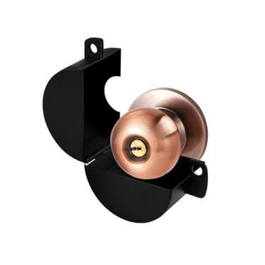 Imagem de SNOMEL Fechadura de porta de aço inoxidável com cadeado excluído, dispositivo de bloqueio de maçaneta de porta de metal evita virar para segurança quarto hotel casa torneira banheiro acesso a