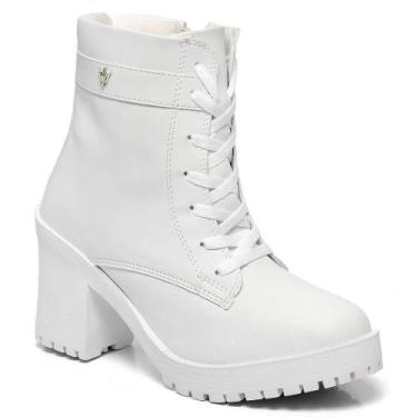 Imagem de Coturno Feminino Bota Botinha Sola Alta Cano Baixo Estilosa Elegante -