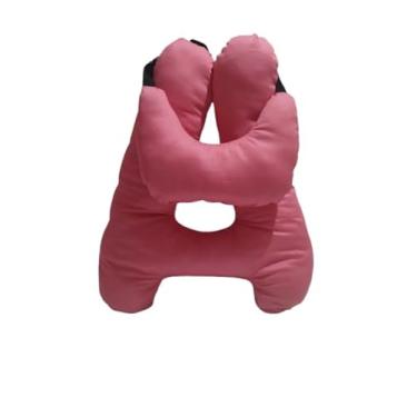 Imagem de Almofada Infantil Com Formato de H – Confortável para Viagens de Carro, com Protetor de Pescoço (Pink)