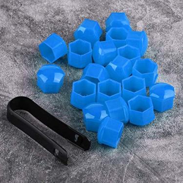 Imagem de 20pcs de 17 Mm para Parafuso do Cubo da Roda do Carro Anti -roubo Tampa de Proteção contra a Borda do Pneu do Veículo (Azul)