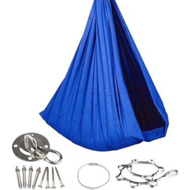 Imagem de Balanço de rede para crianças, suporte elástico confortável – cadeira de balanço para crianças, meninos, meninas, quarto, , jardim, acampamento, gramado,