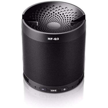 Imagem de Caixa de Som Portátil Bluetooth Multifuncional - Rádio FM, MP3 USB, Entrada Cartão SD, Bateria Recarregável, Som Potente e Design Compacto (PRETO)