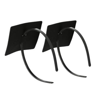 Imagem de Tiara de formatura para chapéu | Acessórios para festa de graduados - Faixa de cabelo anti-queda para inserção de suporte de chapéu de formatura