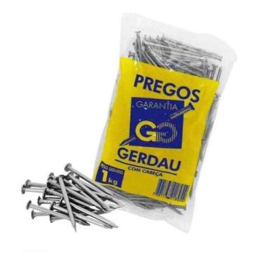 Imagem de Prego Polido 26X84 Com Cabeça Gerdau 1 Kg