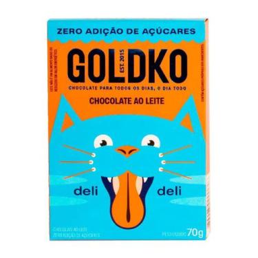 Imagem de Chocolate Deli Deli Ao Leite Sem Açúcar GoldKo 70g