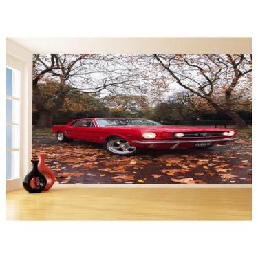 Imagem de Papel De Parede 3D Carro Antigo Ford Mustang Hot 3,5M Cxr57 - Você Dec