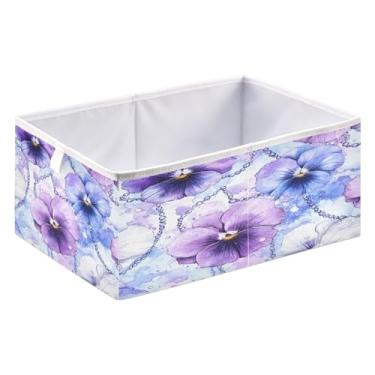 Imagem de ATTX Grandes caixas de armazenamento de amores-perfeitos brancos organizador de armário - caixas de armazenamento dobráveis para roupas, brinquedos, livros | Caixas de armazenamento organizadoras de