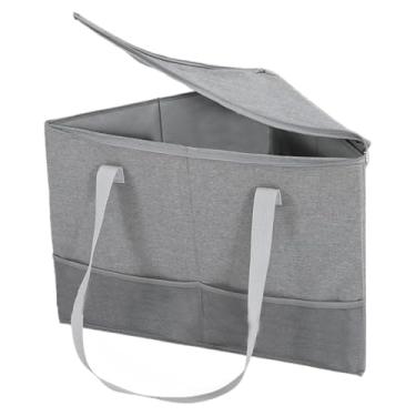 Imagem de Ｂｅｓｇａ Organizador de cabides para roupas, organizador de armário, portátil, dobrável, compacto, com tampa, caixa de armazenamento triangular para bonecas