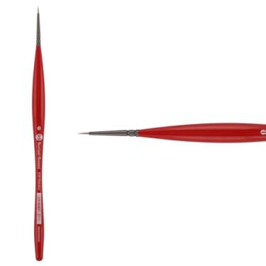Imagem de Pincel Borciani Bonazzi Unico Silver Synthetic Series 810, redondo 0 - pincel de cabo médio feito à mão na Itália, sem crueldade, acrílico, óleo, aquarela, precisão elástica