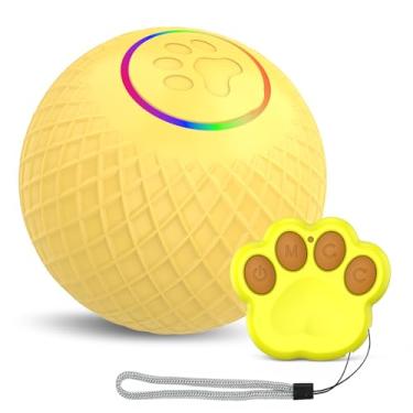 Imagem de Brinquedo para Gatos Pets com Controle Remoto LED Piscante Design de Modo Duplo Baixo Ruído Carregamento Type-C Evasão Automática Obstáculos Rolamento Ativo Jolly Cat Interior
