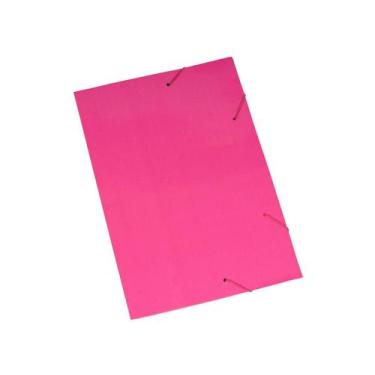 Imagem de Pasta Cartão Duplex Abas E Elástico 20Un Polycart Rosa