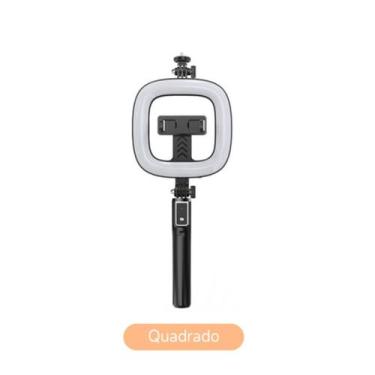 Imagem de Ring Light 6 Polegadas com Tripé 48 LEDs Luz Fria Quente Morna Dobráve