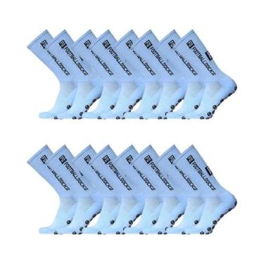 Imagem de Meias De Futebol De Cano Médio Coladas, 8 Pares, Antiderrapantes, Resp