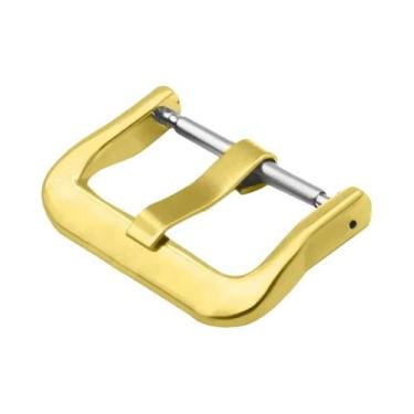 Imagem de Fivela De Relógio Em Aço Inoxidável Prata, Preto E Dourado 19mm 21mm C