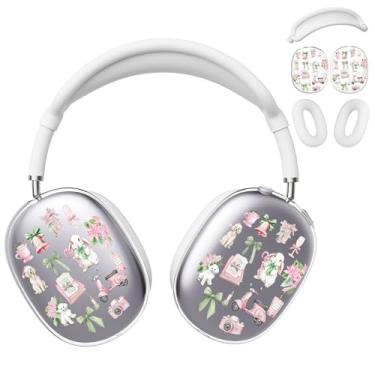 Imagem de BlHMCASE Capa de fone de ouvido para AirPods Max, capa de silicone branca para Apple AirPods Max