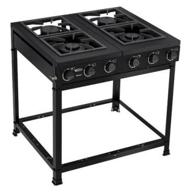 Imagem de Fogão 4 Bocas Semi Industrial Imperador Clarice, PRETO FOSCO
