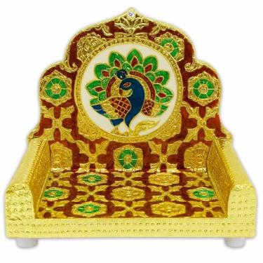 Imagem de Home Genie Singhasan de MDF decorativo para colocação de ídolos de divindades – Trono Pooja para Mandir e Rituais (vários tamanhos) (C 8 x 10)