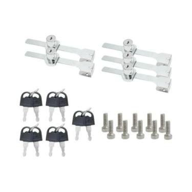 Imagem de Fechadura De Porta De Vidro Deslizante Com Acabamento Cromado E Chave 