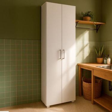 Imagem de Armário Multiuso 2 Portas Bs 01-06a Branco - Brv Móveis, Branco