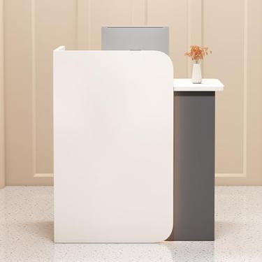 Imagem de Balcão de recepção moderno com gavetas para uso em salão e escritório (Estilo 2)